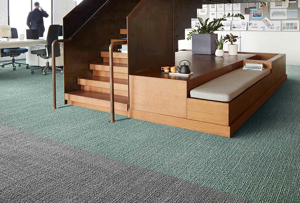 Exploring The Carbon Opportunity Interface Launches First Negative Carpet Tile Mix Interiors
